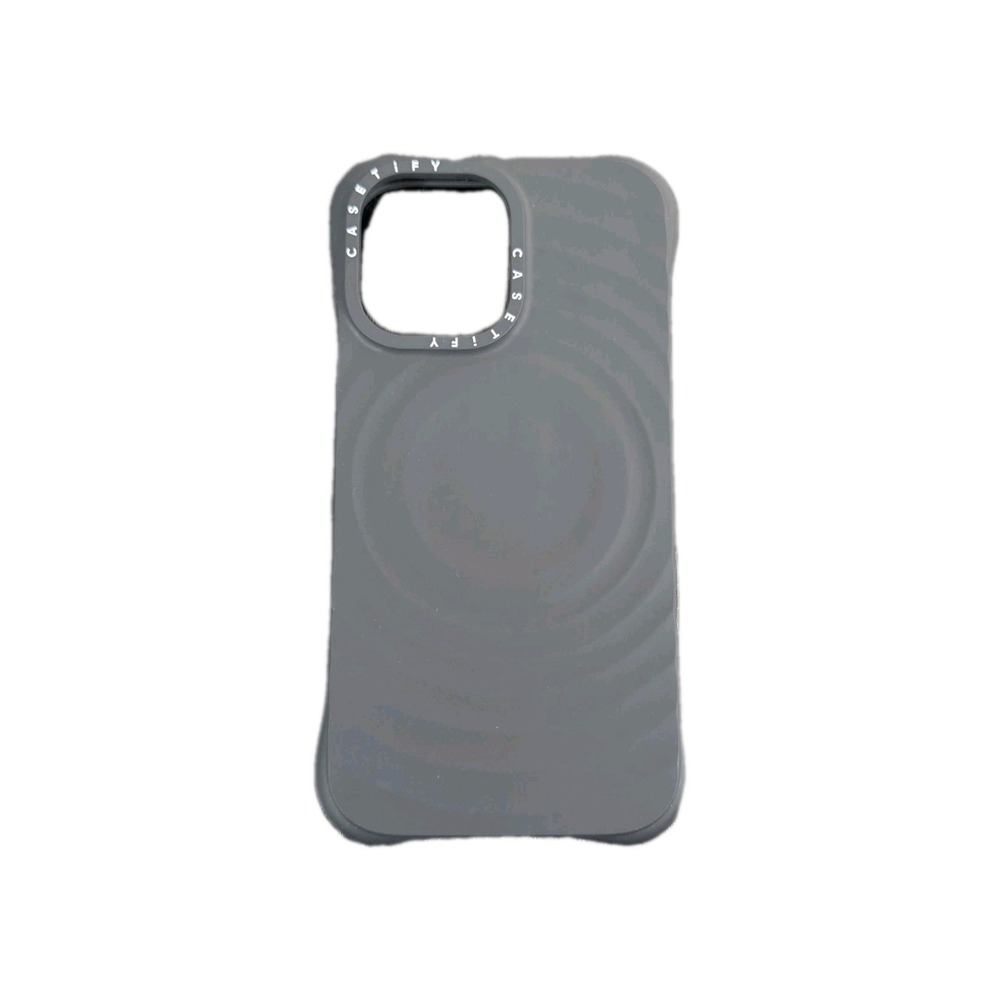 Q4U-p Casetify Ripple Case Apple iPhone 16 Black Silicone MagSafe Compatibl Used